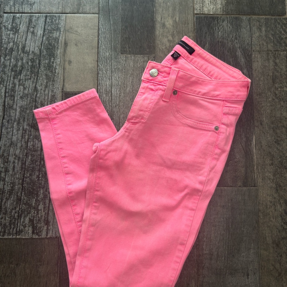 Bebe Vibrant Pink Women's ankle jeans